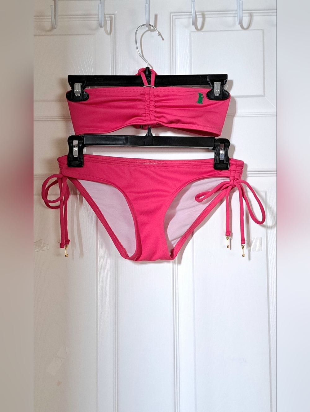 Juicy Couture Beach Surf Royalty Hot Pink Bikini with Side Ties